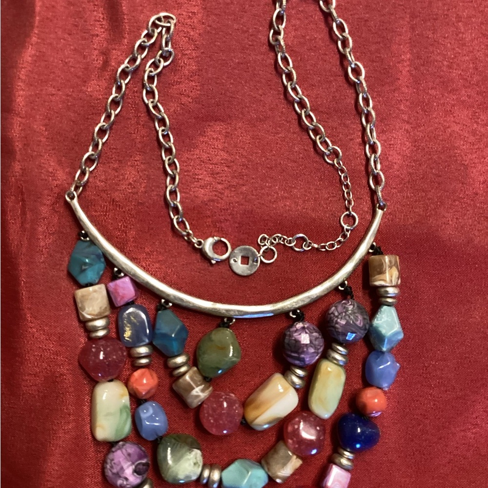 Multicolor Beaded Statement Necklace - Women Jewelry